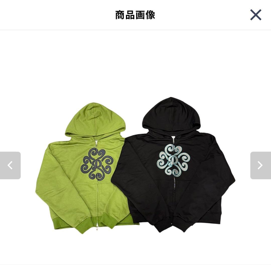 Deaile Zip Hoodie グリーン Deaile Zip Hoodie 即完アイテム グリーン