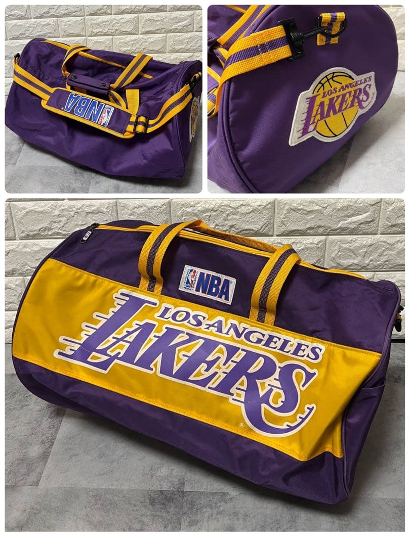 ビンテージ 90s NBA LAKERS ドラムバッグ ボストンバッグ LA - メルカリ