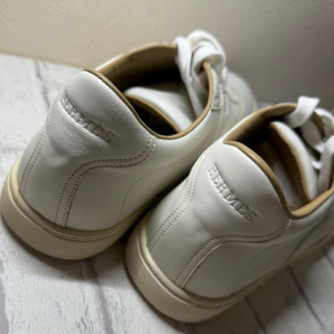 HERMES エルメス /ホワイト スニーカー クイッカー 41½