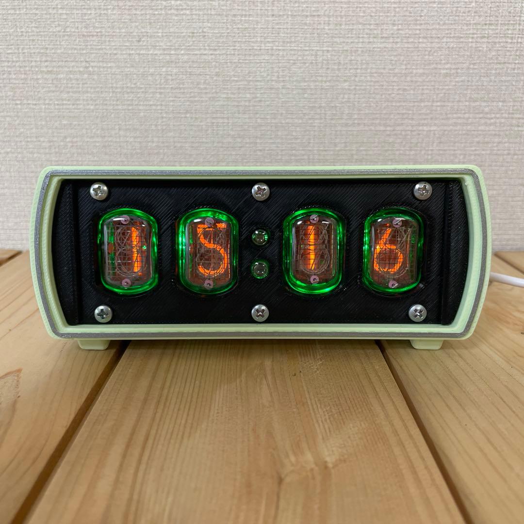 ニキシー管時計 NIXIE CLOCK 4桁 IN-12使用 グリーン
