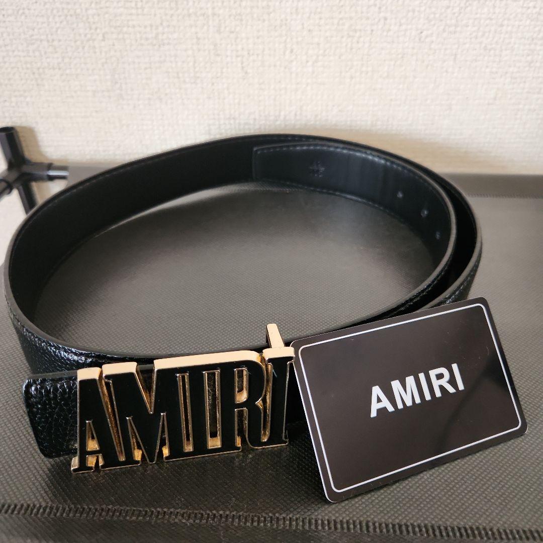 AMIRI ロゴ入りレザーベルト お値下げ可能 AMIRI ロゴバックル レザーベルト | ブラック | FARFETCH JP