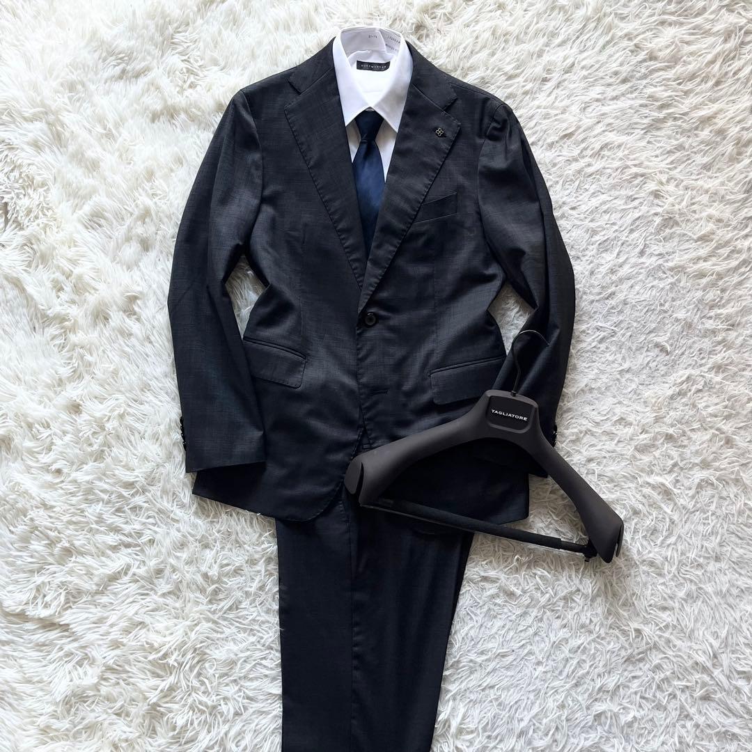 TAGLIATORE サルトリアーレ ダークグレー ウール スーツ 44