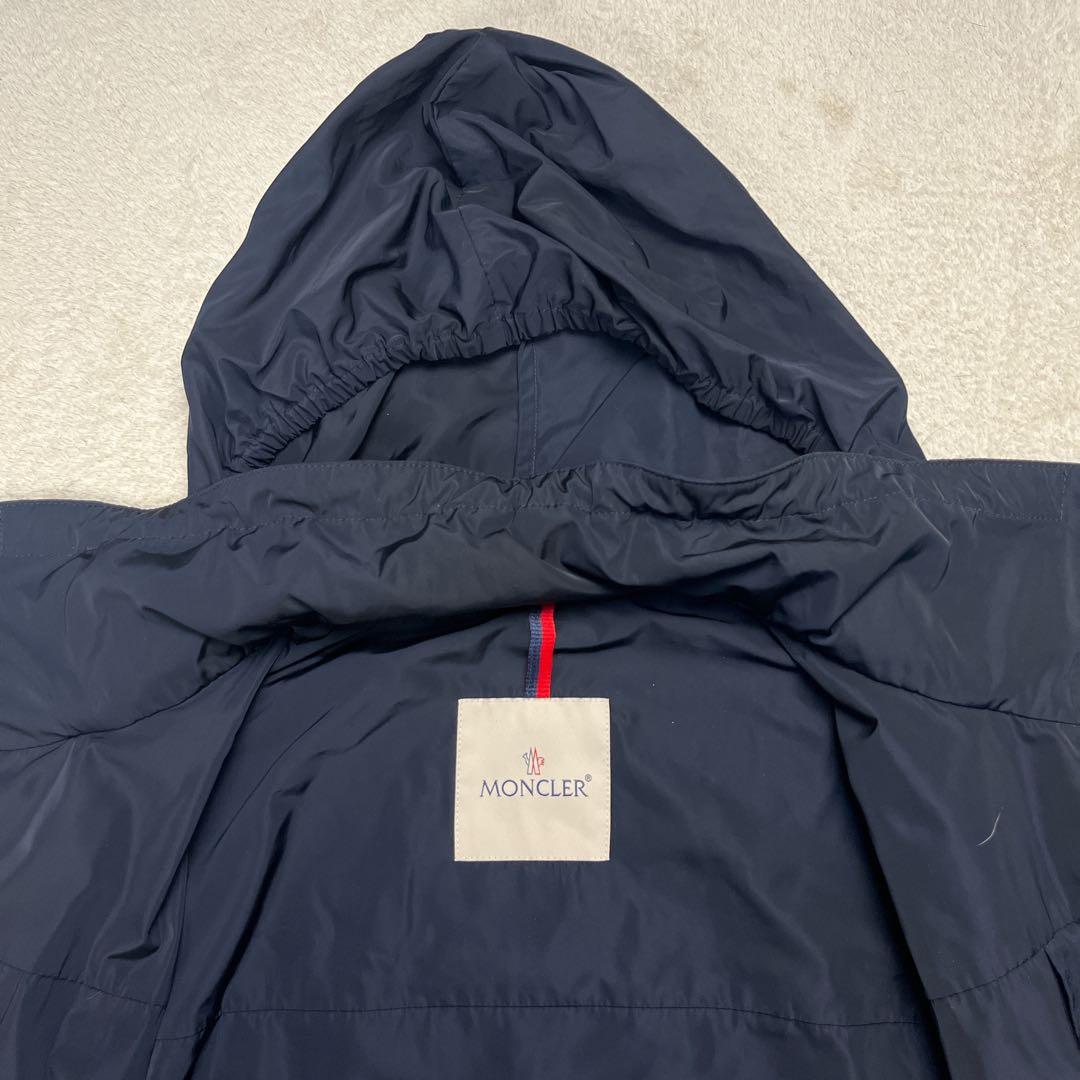 美品 モンクレール マラカイト ナイロン ロングコート 2way フード付 S