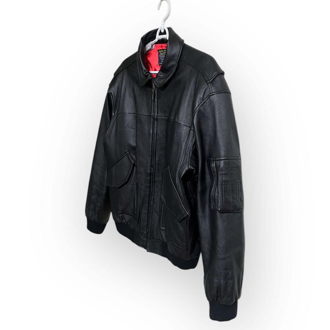 CWU-45P レザージャケット中綿フライトジャケット 羊革グレン