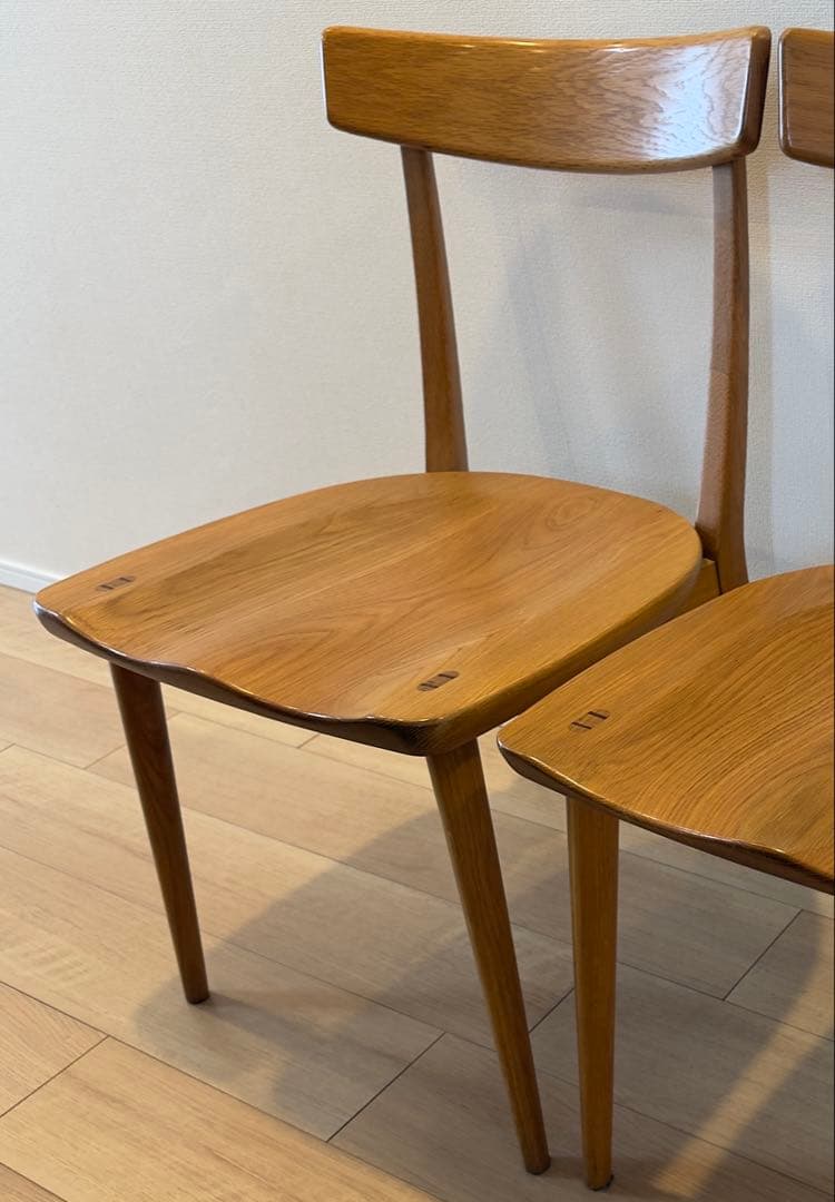 大塚家具 美品 木製 ダイニングチェア 1脚 ダイニングチェア「ブラン」ホワイトオーク材 板座 | 【公式】大塚家具