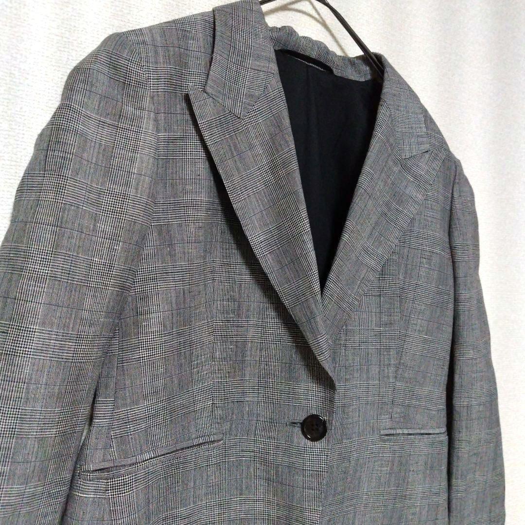 マーガレットハウエル テーラードジャケット グレンチェック ウール