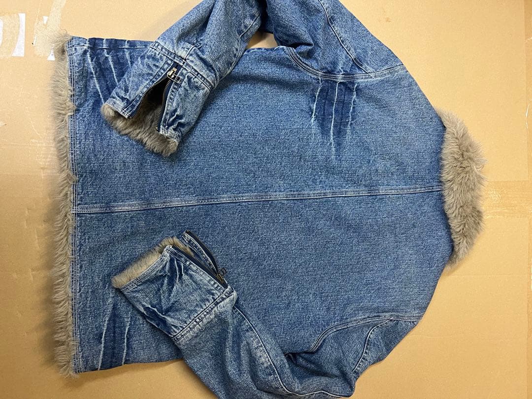 AVIREXアビレックス Gジャンデニムジャケット 襟袖ボア付き ヒジテツ様