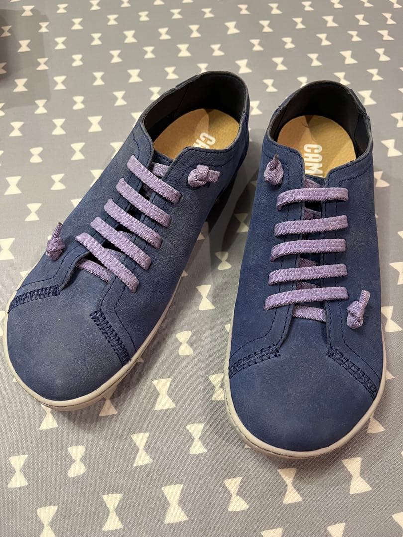 CAMPER ペウカミ ネイビー スエード スニーカー CAMPER（カンペール） フラットシューズ Peu Cami ペウカミ K100249