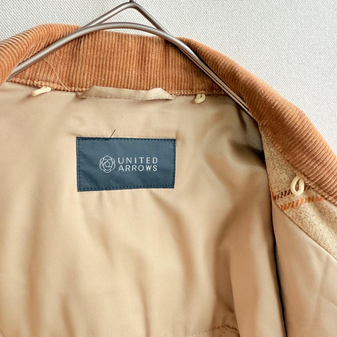 美品 ユナイテッドアローズ ハンタージャケット チェック ウール 襟