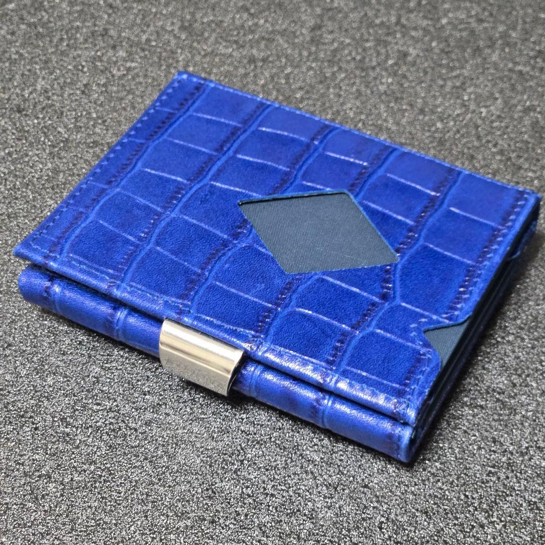 【EXENTRl】エキセントリ マルチウォレットカイマンブルー★ EXENTRI MULTIWALLET (エキセントリ マルチウォレット) カイマンブルー
