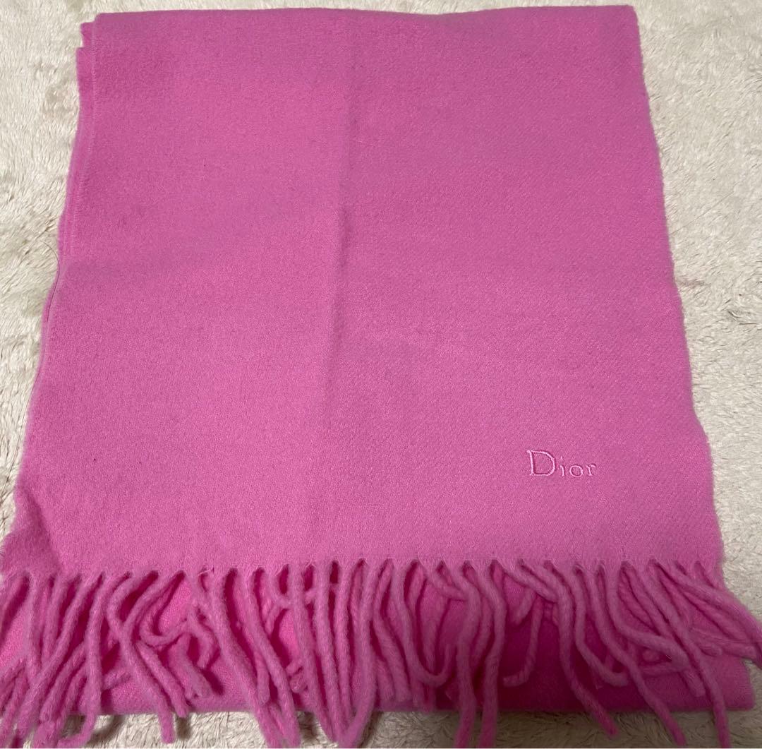 DIOR クリスチャンディオール マフラー ピンク ヴィンテージ レア