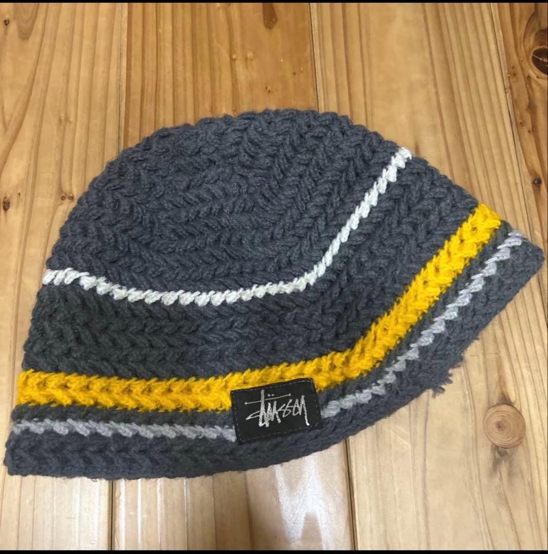 old stussy 90s usa製クロシェハット - メルカリ