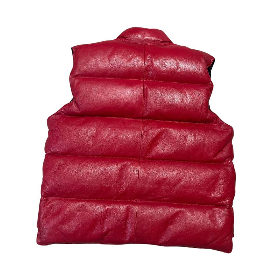 レザー×ダウン】STEINER Germanyレザーダウンベスト M相当 - メルカリ