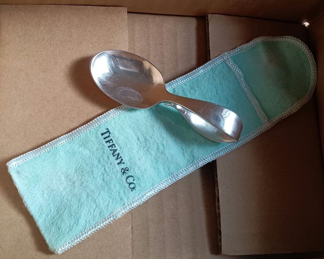 Tiffany&Co. 純銀925 ベビースプーン ループ ティファニー 本物 - メルカリ
