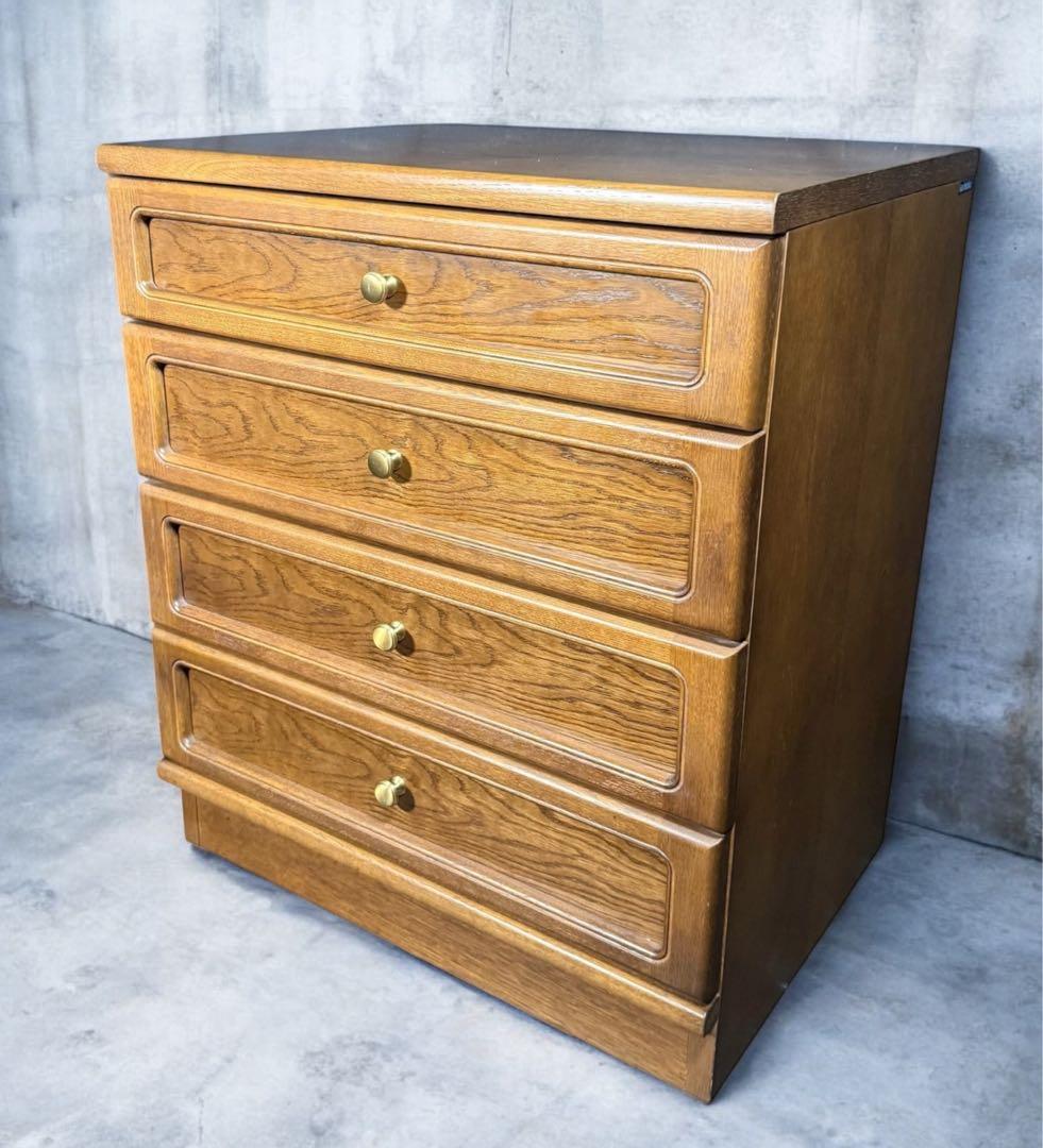 HR868 カリモク　4段　チェスト　4杯　箪笥 4段チェスト80W IF KT7686-4CE グレー セラミック調【お客様組み立て