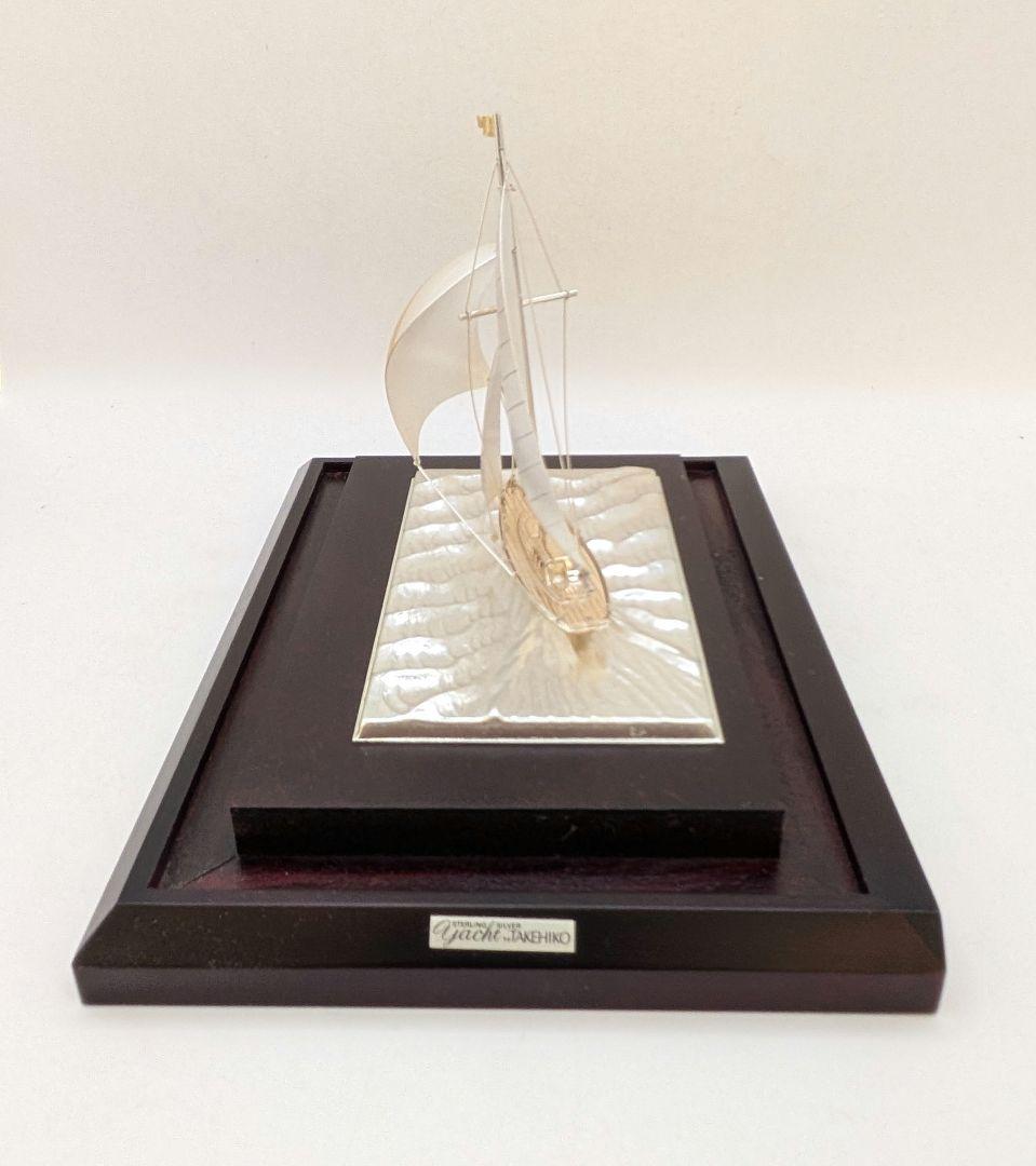 ヨット模型 銀製 ガラスケース付き 武比古作 - メルカリ