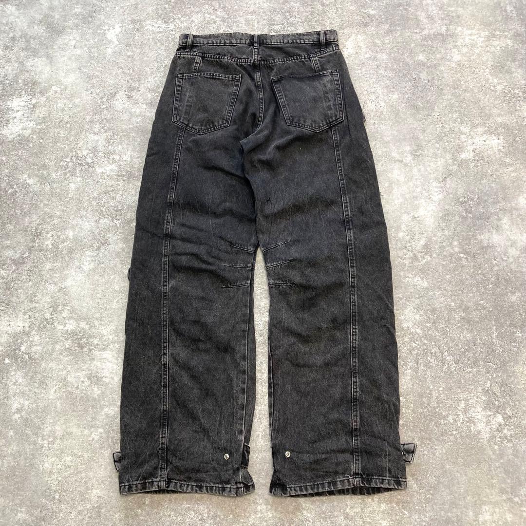 ZARA / ザラ】ユーティリティ マルチカーゴポケット ブラックデニム