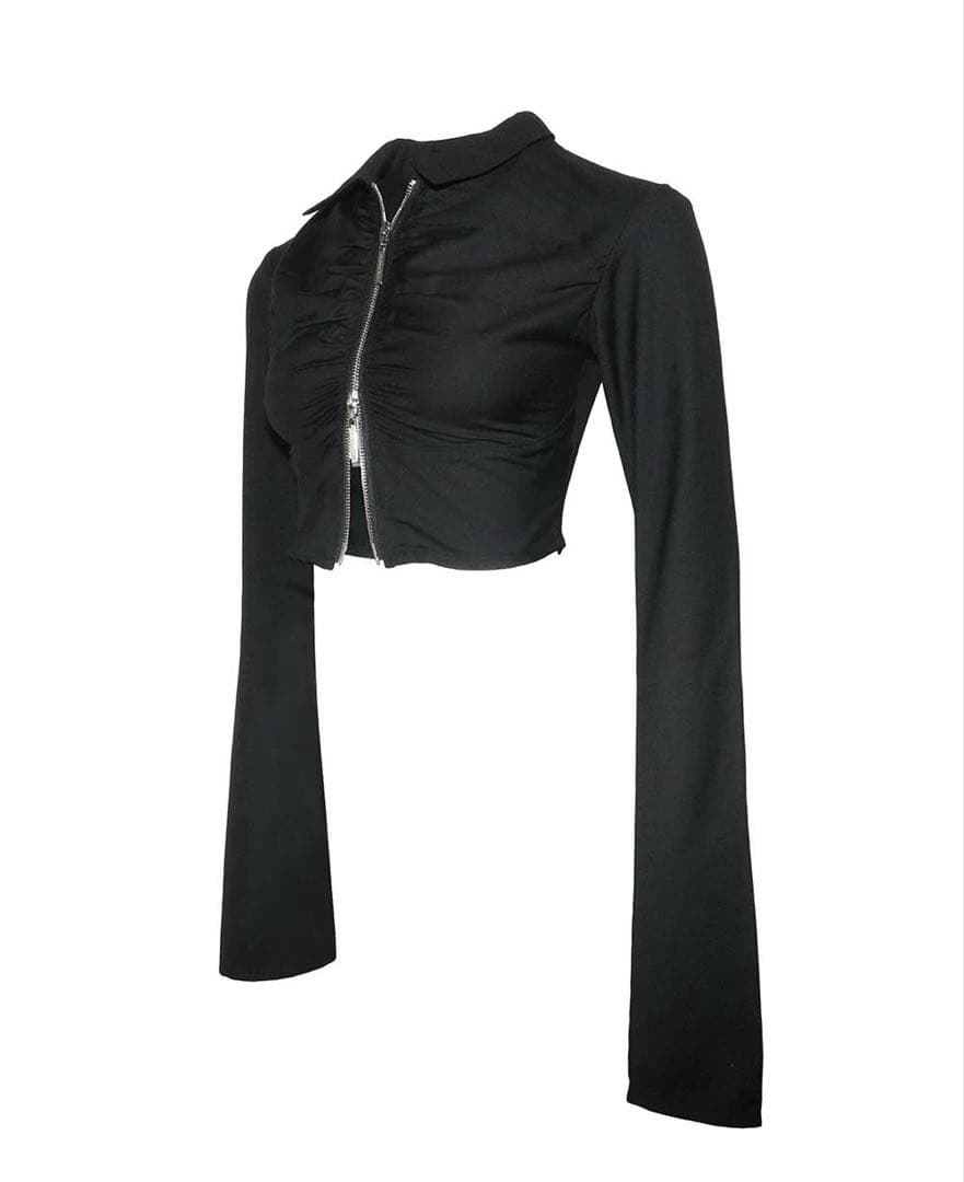 theredthread S w zip gather shirt