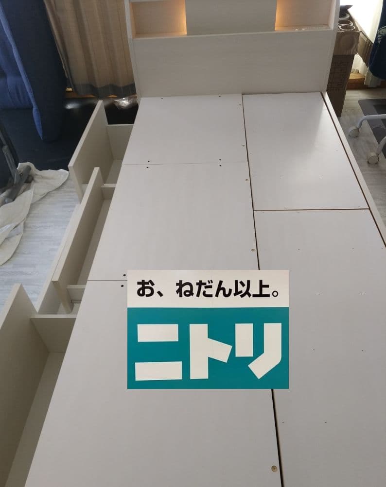 札幌市近郊の方限定！送料無料！ニトリ 収納付きシングルベッド コンセント付き 札幌市近郊の方限定！送料無料！ニトリ 収納付きシングルベッド