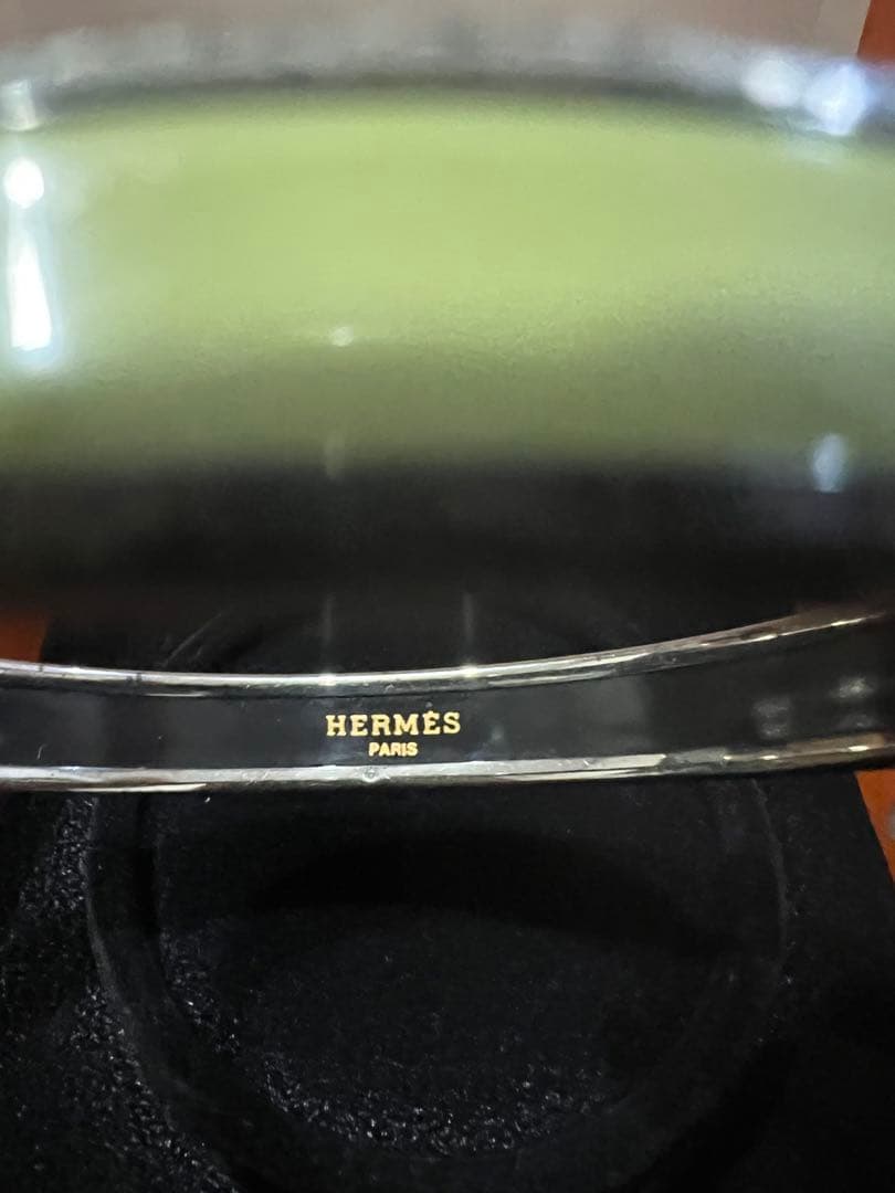 HERMES バングル PM カレーシュ エマイユ エナメル エルメスグリーン