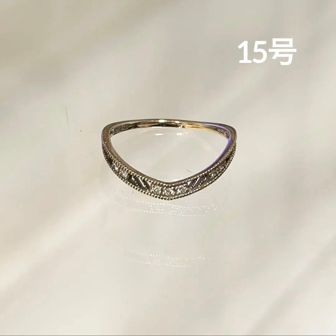 agete リング13、15号K10金ダイヤモンド 指輪セット アガット