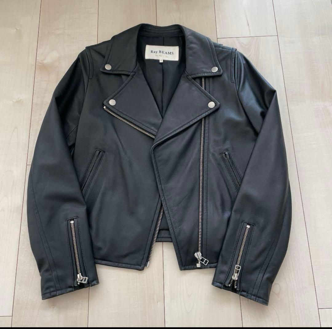 ☆美品☆売り切り！Ray Beams 羊革 ラムレザー ライダースジャケット