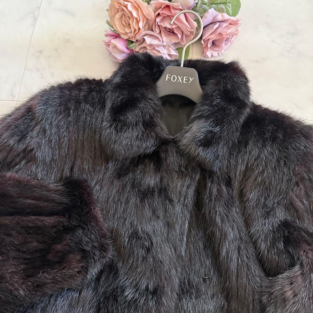 グラマミンク リアルファー コート クロップド 毛皮 ￼ゆったり なめし