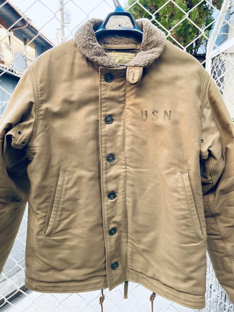 Buzz rickson's N-1 デッキジャケット／カーキ／サイズM BUZZ RICKSON'S(バズリクソンズ) N-1デッキジャケット カーキモデル