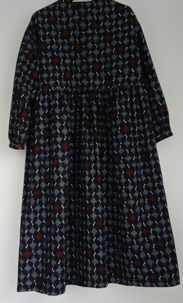 久留米絣ロングワンピース(衿外しできる)(コート兼用) - メルカリ