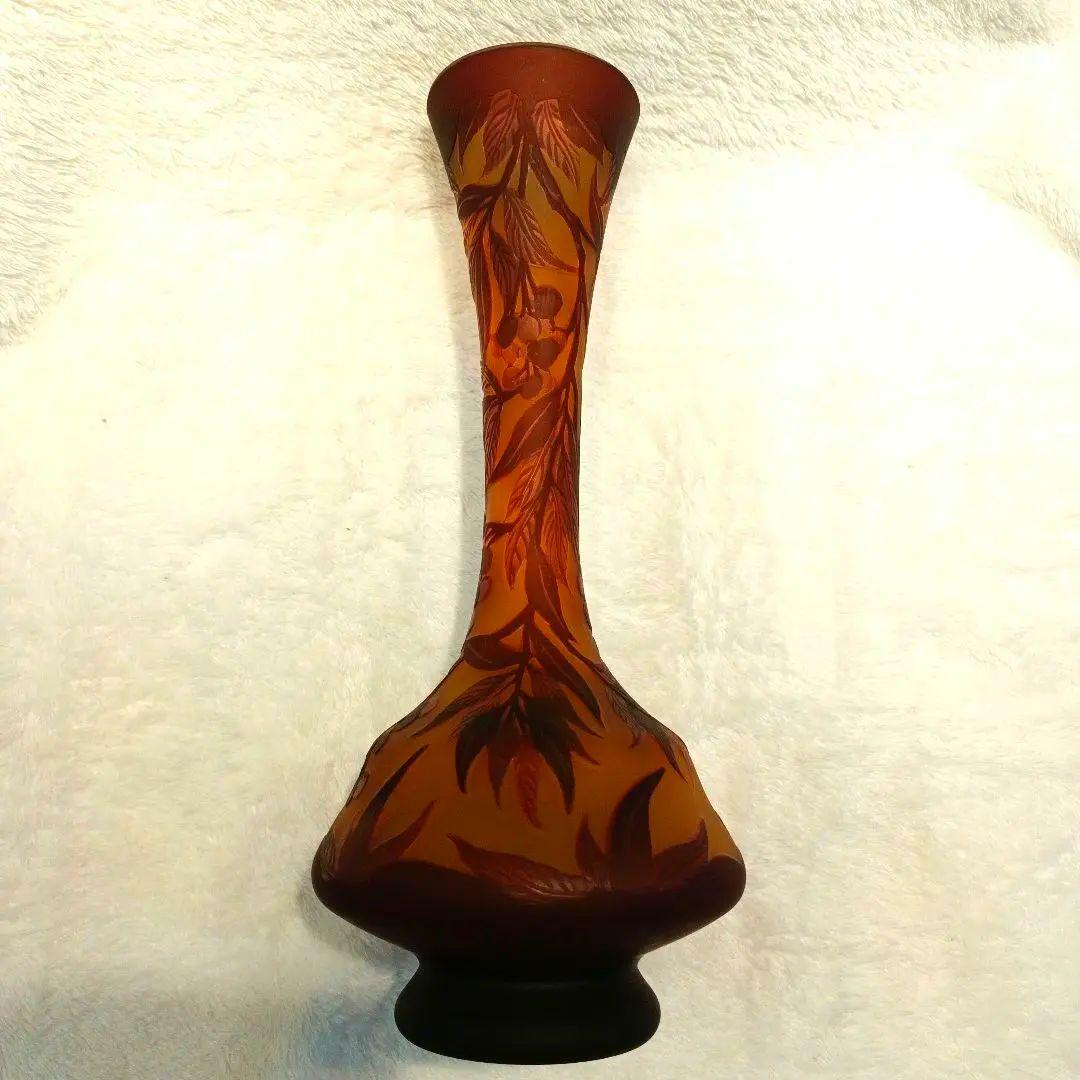 エミール・ガレ　tipガレ　花瓶　花入　果実文 エミール・ガレ tipガレ 花瓶 花入 果実文 - メルカリ