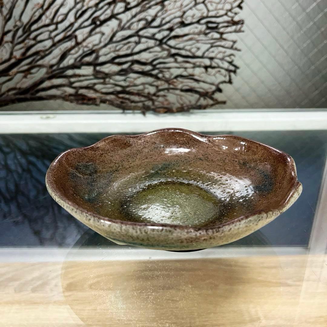 骨董 琉球ガラス 工芸ガラス 現代の名工 稲嶺盛吉 3色泡ガラス 小鉢