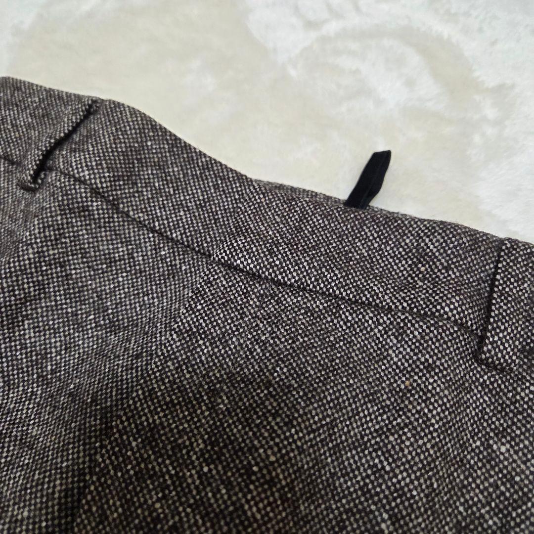 美品 UNTITLED シルク混 セットアップ スーツ ブラウン パンツスーツ