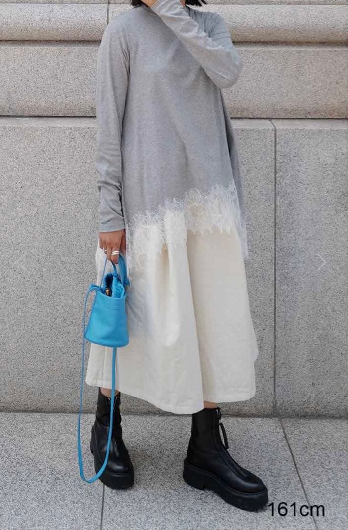 ⭐︎eky0602⭐︎MACHATT ヘムレースロンT グレー　マチャット 未使用 MACHATT ヘムレースロンT グレー マチャット - メルカリ