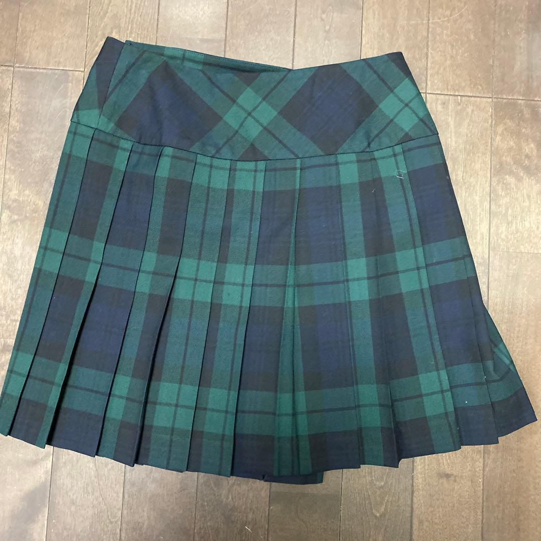 ラルフローレン チェック プリーツスカート ブラックウォッチ 150
