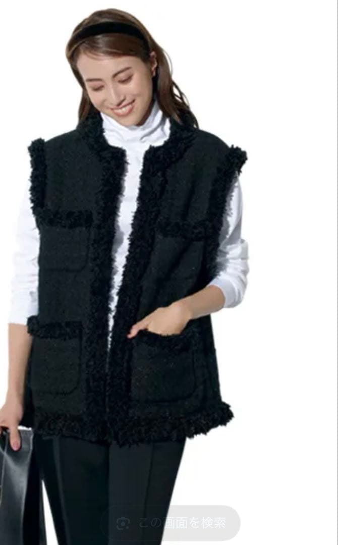 KAOriさま専用 ユナイテッドアローズ フリンジ付ツイードベスト ジレ
