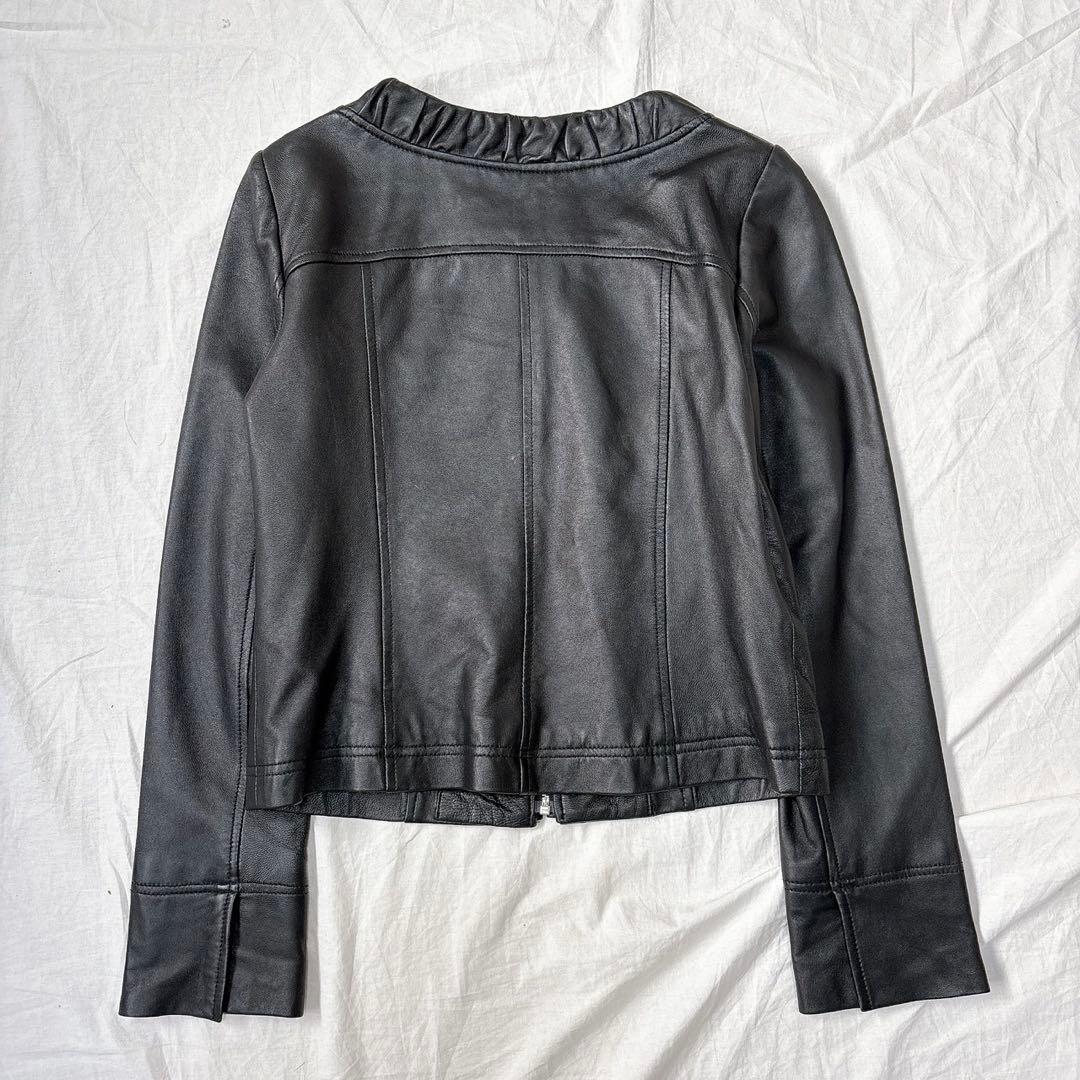 Reflect リフレクト レザージャケット ラムレザー 羊革 ノーカラー 11