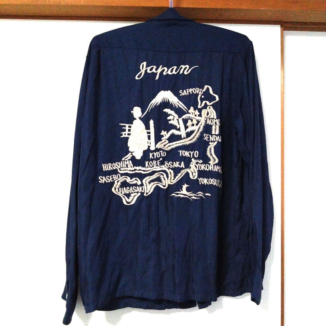 レア テイラー 東洋 スカシャツ TT27402 レーヨン ネイビー Mサイズ