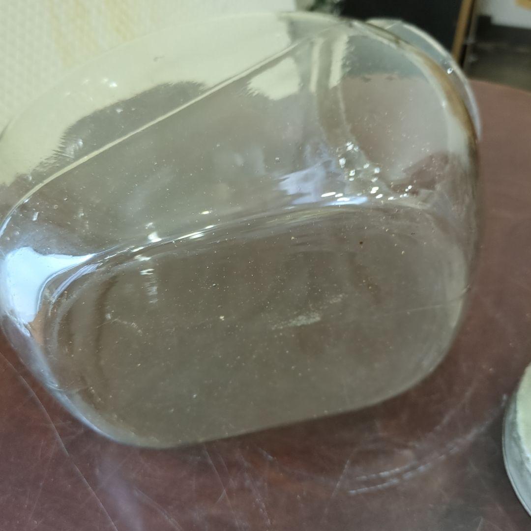 タマちゃん様専用 骨董 猫瓶 ガラス製 丸型 容器 蓋付き 駄菓子屋