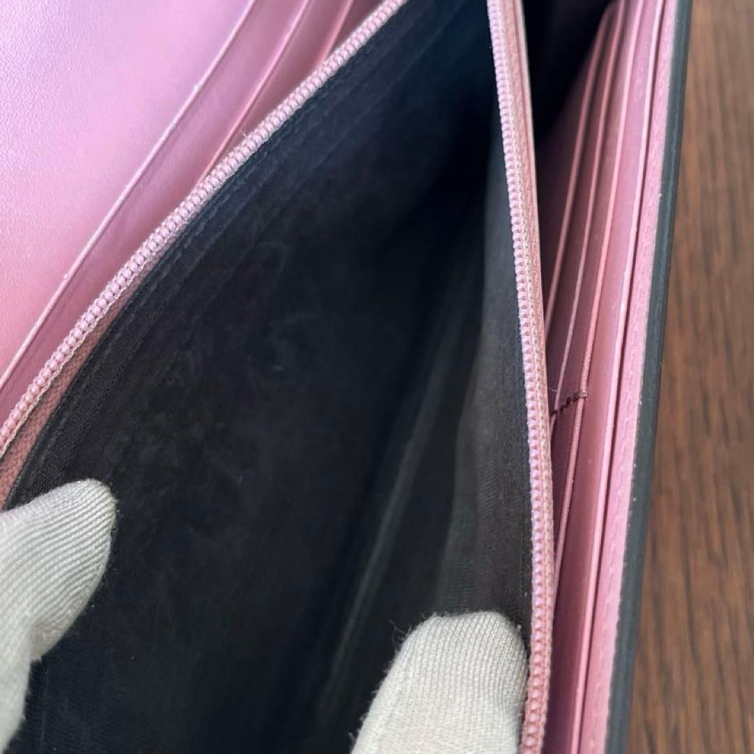 GUCCI 長財布 インターロッキング GGライン ピンク レディース - メルカリ