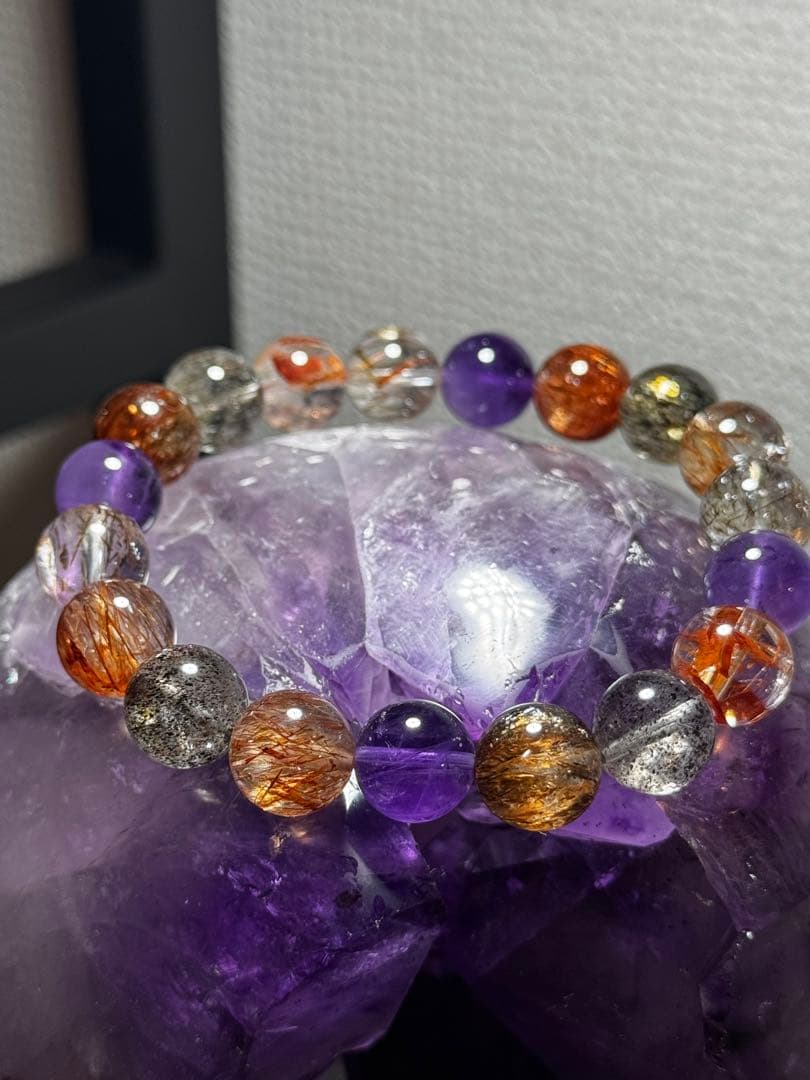 天然スーパーセブンブレスレット　10.5mm＋　♯1