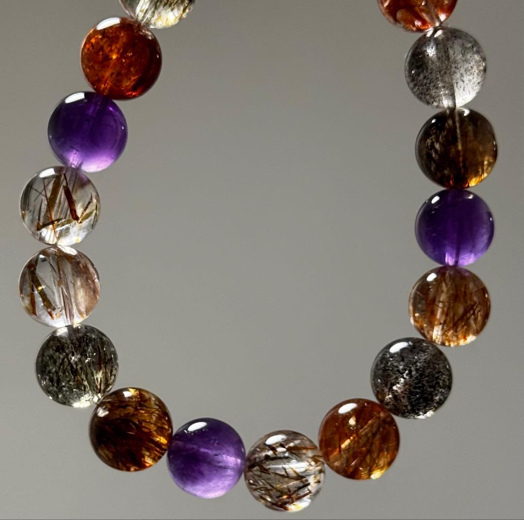 天然スーパーセブンブレスレット　10.5mm＋　♯1