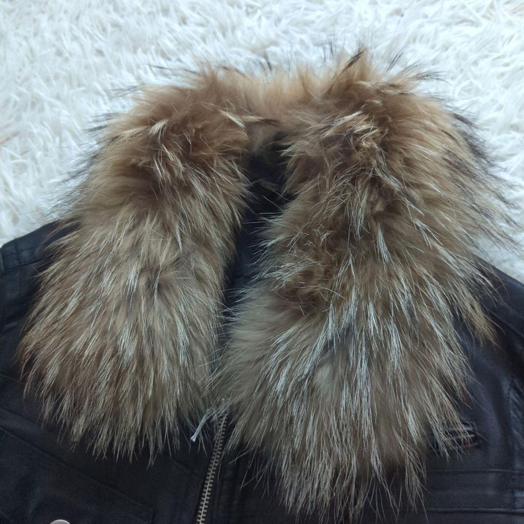 A.S.M アトリエサブメン レザージャケット リアルファー Y2K 黒 52