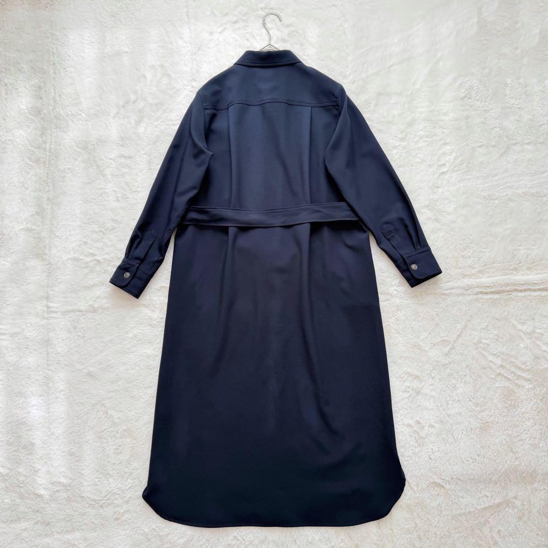 未使用級✨SOEJU ソフトオックスシャツワンピース Sサイズ ネイビー