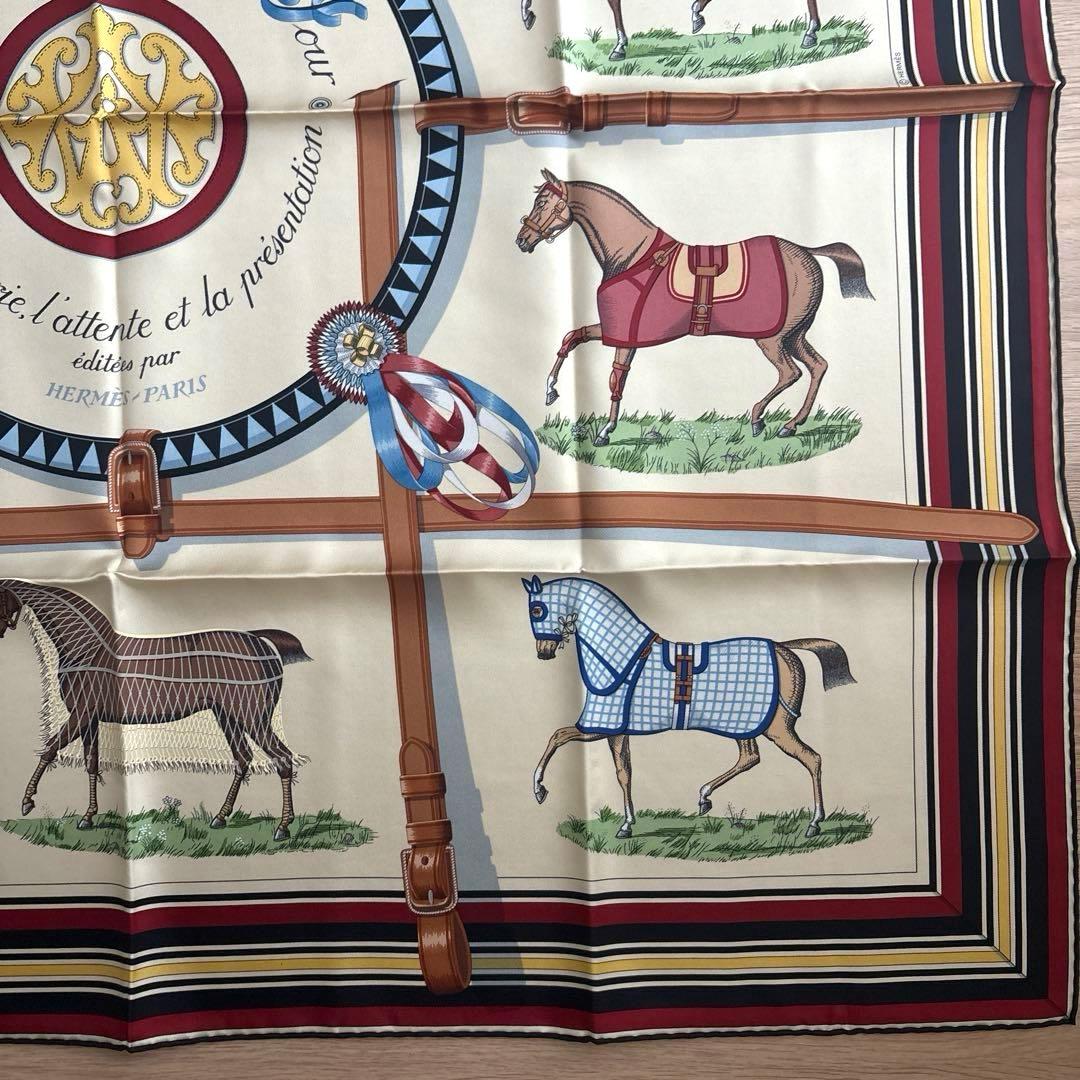 18時まで【新品】エルメス　スカーフ　カレ 90 《馬着》　 定価88,000円
