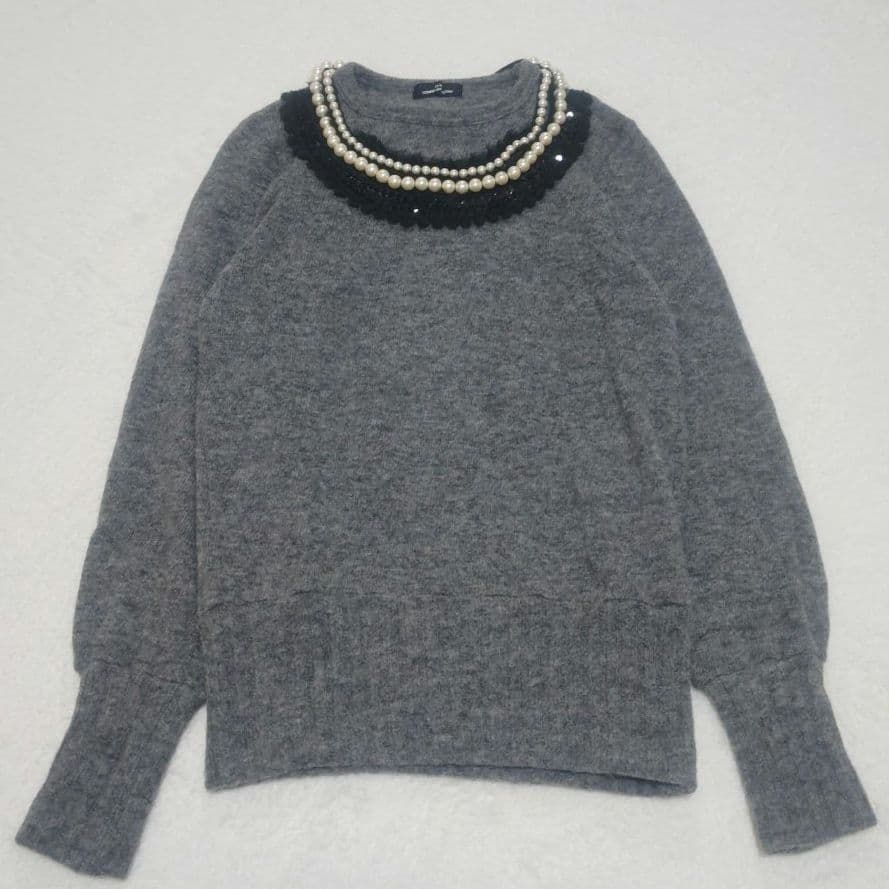 トリコ コムデギャルソン パール ニット グレー tricot COMME des GARCONS - tricot COMME des GARCONS ⁄ トリコ