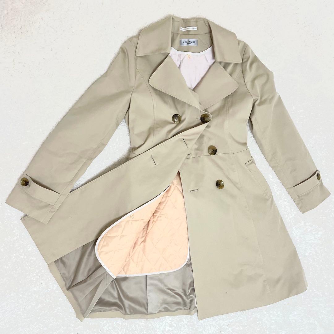 美品 LES MUES トレンチコート L ライナー付 ベージュ AOKI 就活