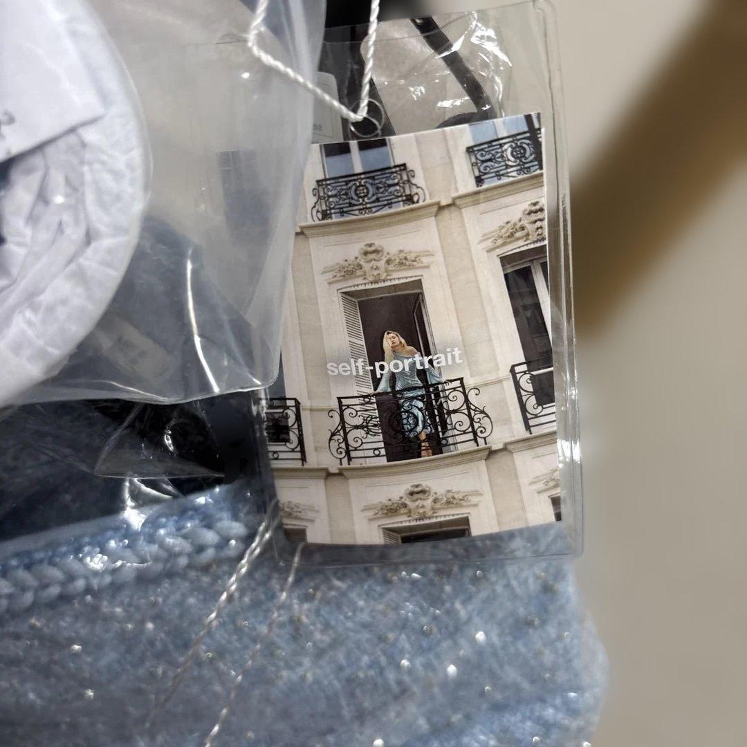 Self Portrait スパンコール ツイード ワンピースUK6 US2