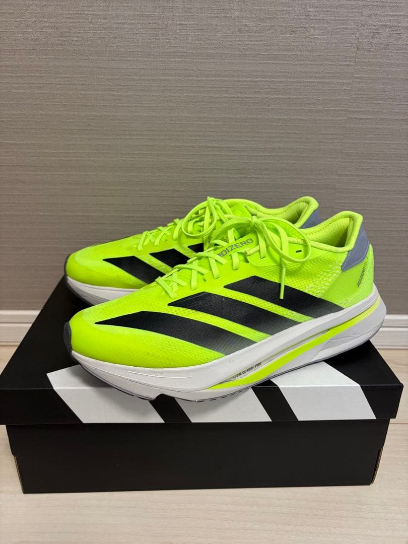 【美品】アディゼロ SL2 アディダス 27cm イエロー アディダス アディゼロ SL 2 /ADIZERO SL 2 - イエロー | アディダス