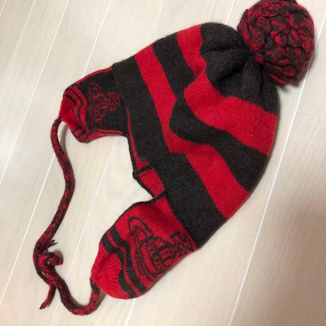 vivienne ポンポン　紐　ニット帽 国内発送・すぐ届く【Vivienne Westwood】PULLERS ニットワッチ