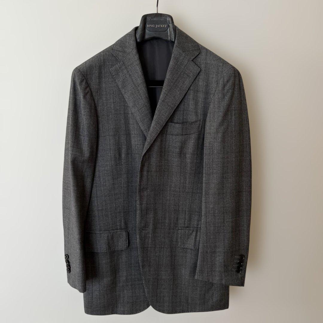 RING JACKET MEISTER / グレースーツ チェック柄サイズ46 - メルカリ